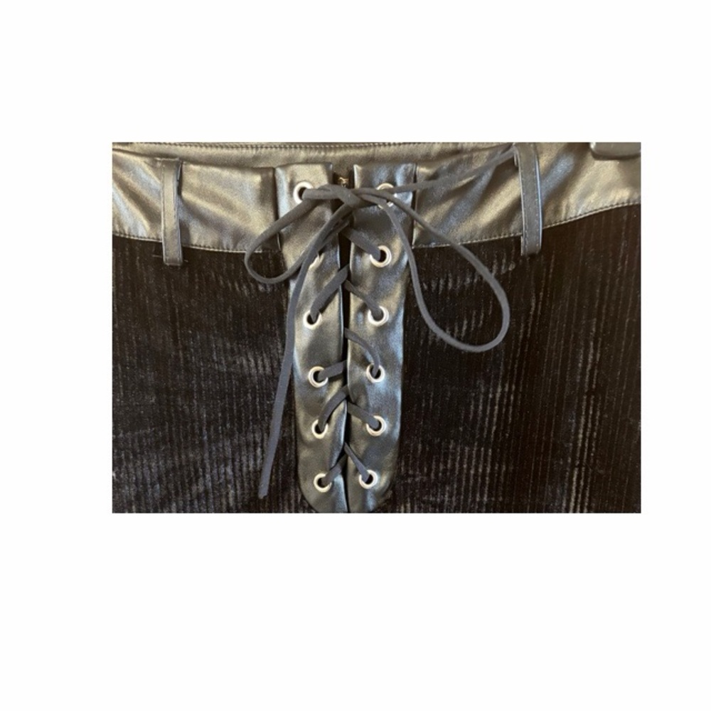 Edit The Label Ribbed‎ Lace Up Front High Rise Pants - Picture 4 of 6